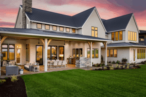 Vinyl siding with modern trim and accent details